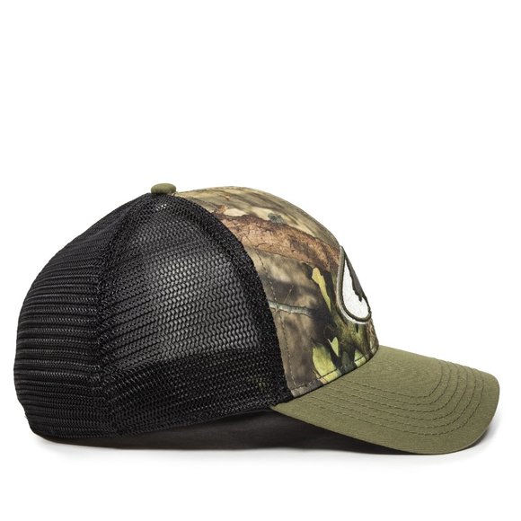 🐳 NWT MOSSY OAK FITTED HAT MEN'S MESH BACK CAMO - Picture 2 of 5